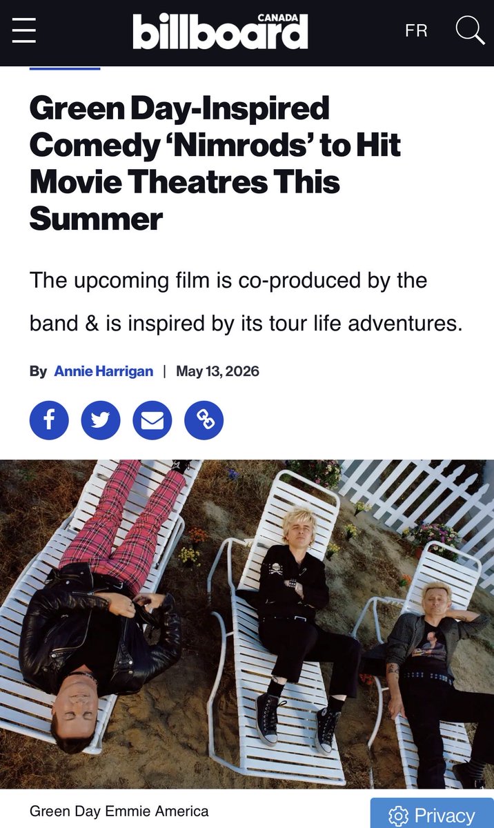 GreenDay_BTJP's tweet photo. #GreenDay  制作映画『Nimrods』ですが、先日の速報で、Legion Mでの出資が発表されました🎉
要するに《映画の株を買うことができます🎞️》
しかしながら、

配給は株とは別軸で進行するため、
今回の日本公開を実現するには絶賛開催中のカンヌ国際映画祭の出品で日本のバイヤーが買って帰ってくれる事です。

そのため、【５月２３日まで】
『バイヤー様お願い🥹』作戦
き至りました。

しかしながら
よりいいアイディアがあったら
是非シェアしてください💫
映画のパトロンになる方法は後日まとめます。