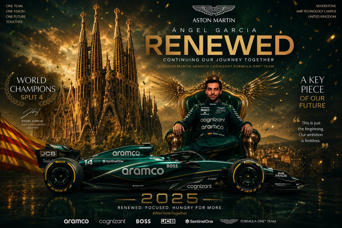 AstonMartinSim's tweet photo. Con todos ustedes el anuncio más esperado!
El campeón seguirá apostado por el verde 💚

@SimProjectX https://t.co/tPa6BVy3aF