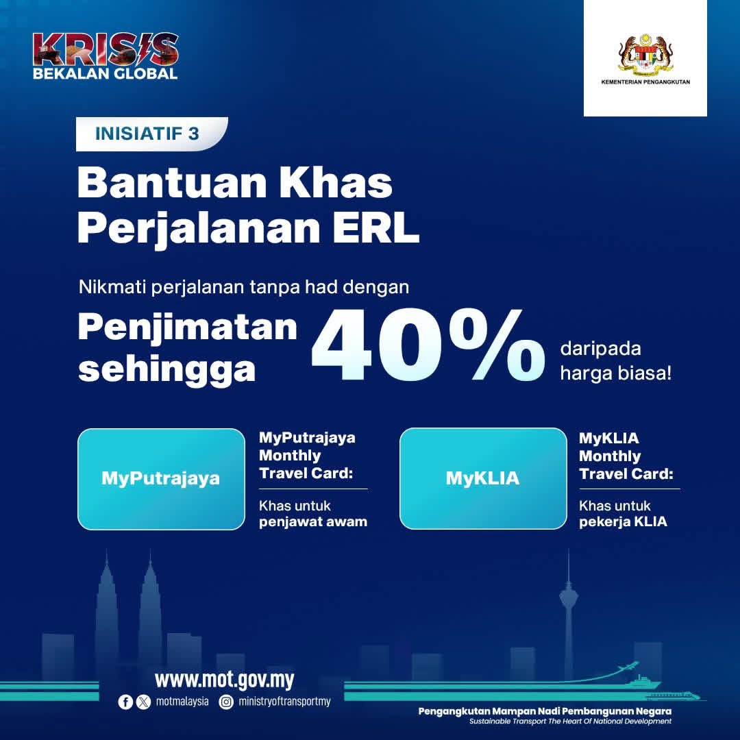 MOTMalaysia's tweet photo. Menyedari cabaran kos sara hidup yang meningkat akibat ketidaktentuan geopolitik global, MOT memperkukuh peralihan kepada penggunaan pengangkutan awam sebagai solusi mobiliti yang lebih mampan dan berdaya mampu milik. https://t.co/X4eEzNy4f3