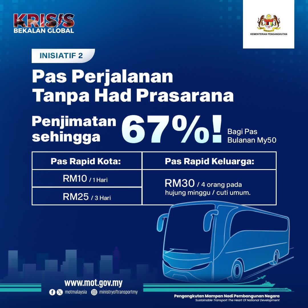 MOTMalaysia's tweet photo. Menyedari cabaran kos sara hidup yang meningkat akibat ketidaktentuan geopolitik global, MOT memperkukuh peralihan kepada penggunaan pengangkutan awam sebagai solusi mobiliti yang lebih mampan dan berdaya mampu milik. https://t.co/X4eEzNy4f3