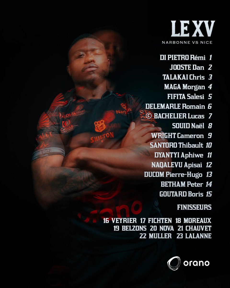 RCNarbonnais's tweet photo. 𝐋𝐞 𝐗𝐕 𝐝𝐞 𝐝𝐞́𝐩𝐚𝐫𝐭 𝐟𝐚𝐜𝐞 𝐚̀  @nissarugby ⚔

#Ensemble #Narbonne https://t.co/12Je3mdGoF