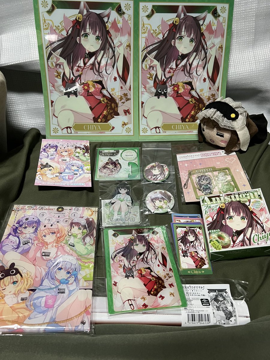 今日はごちうさアニセンの欲しい千夜グッズGET出来て良かった！クリア