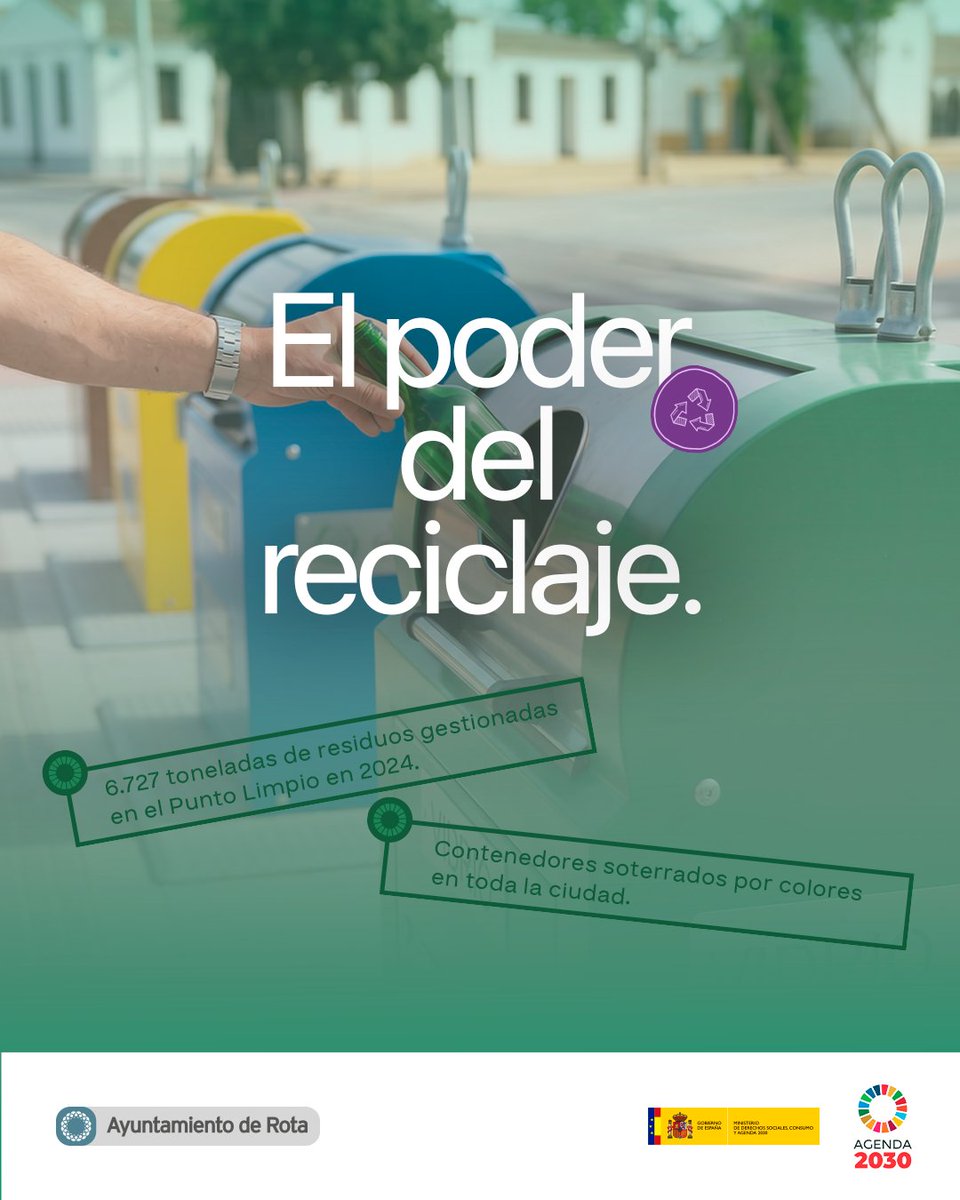 Viva_Rota's tweet photo. ¡Tus gestos cambian el mundo! ♻
En 2024 gestionamos 6.700 toneladas en el Punto Limpio. Rota recicla y avanza hacia la economía circular. 🌍🌍
🔗🔗 https://t.co/RCAotnF2Sn
#ODSRota2030 #Agenda2030 #Reciclaje https://t.co/ZhWmiQXNWd
