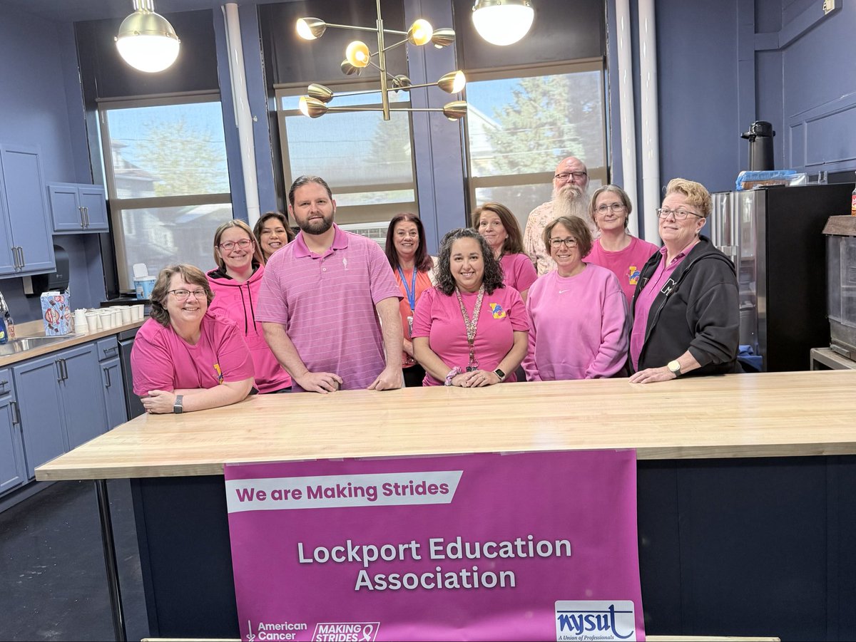 CoachReddinger's tweet photo. The @LockportEducat1 never stops supporting @MakingStrides 💕 and as a result, it is another beautiful PINK PAYDAY for us here today in the cafe of our alternative high school.  UNITED.  STRONG.  FAITHFUL. 💪✊👊 @nysut @MelindaJPerson https://t.co/Gd4L7usvKa