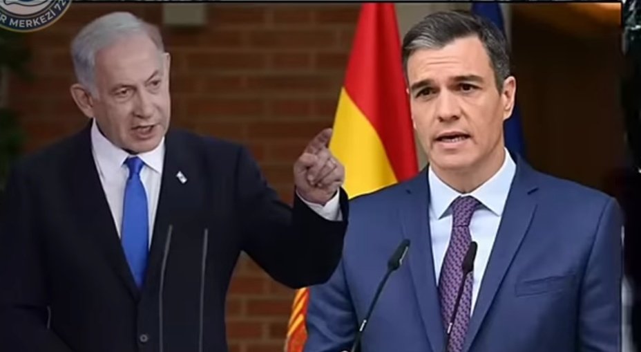 turusilhami's tweet photo. Netanyahu,ispanya'yı tehdit etti: İspanya çok yakında bunun bedelini ödeyecek. 

İspanya, israil'e cevap verdi: 
Sizi karalamıyoruz, sizi tanımlıyoruz. Siz soykırımcı ve suçlu bir rejimsiniz.    Unutmayın ki hepiniz yargılanacaksınz! https://t.co/THEUESwwx0