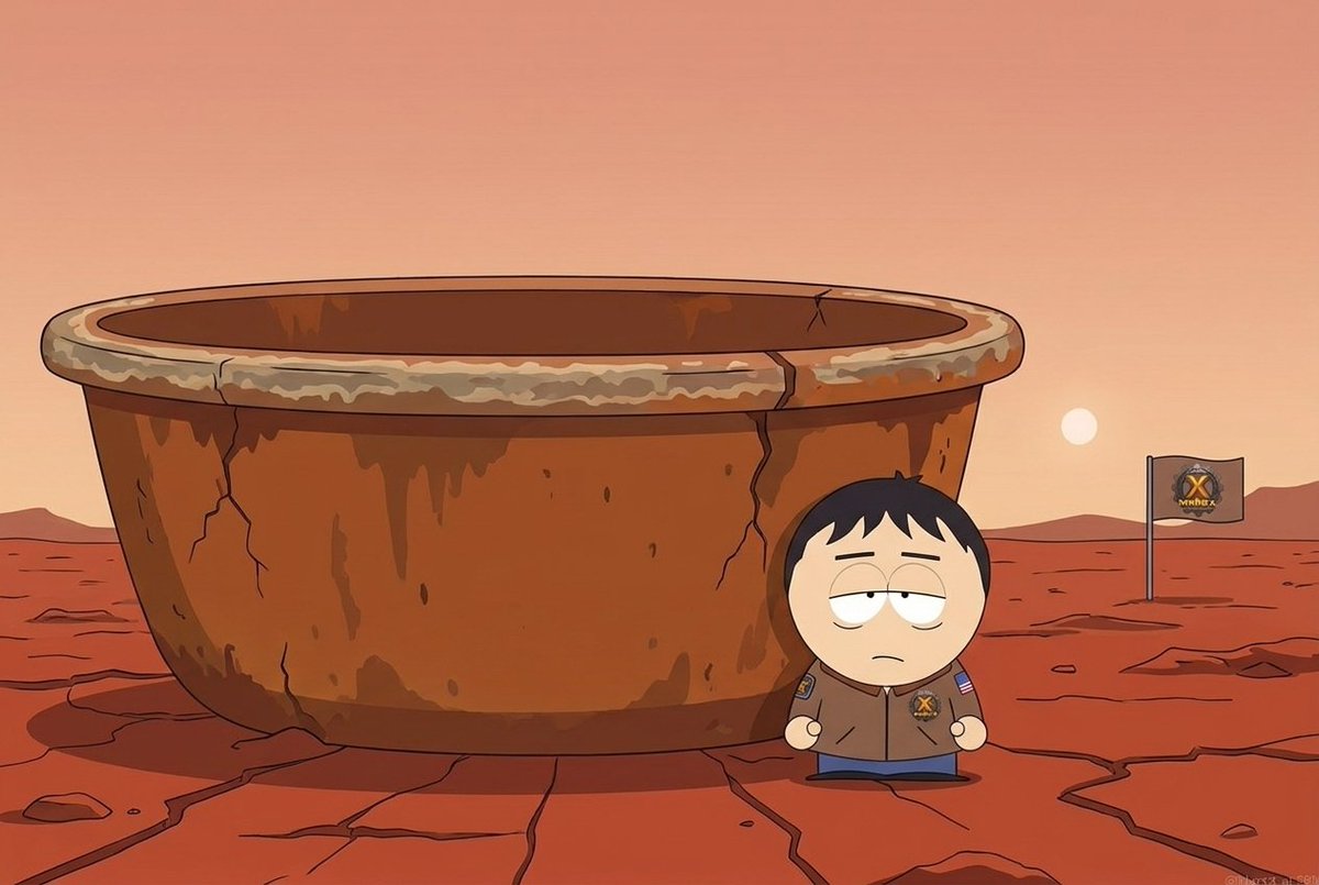 offtomarsx's tweet photo. Mars had an ocean for millions of years.
Left a ring in the tub. Classic Mars. https://t.co/1b3E770w5F