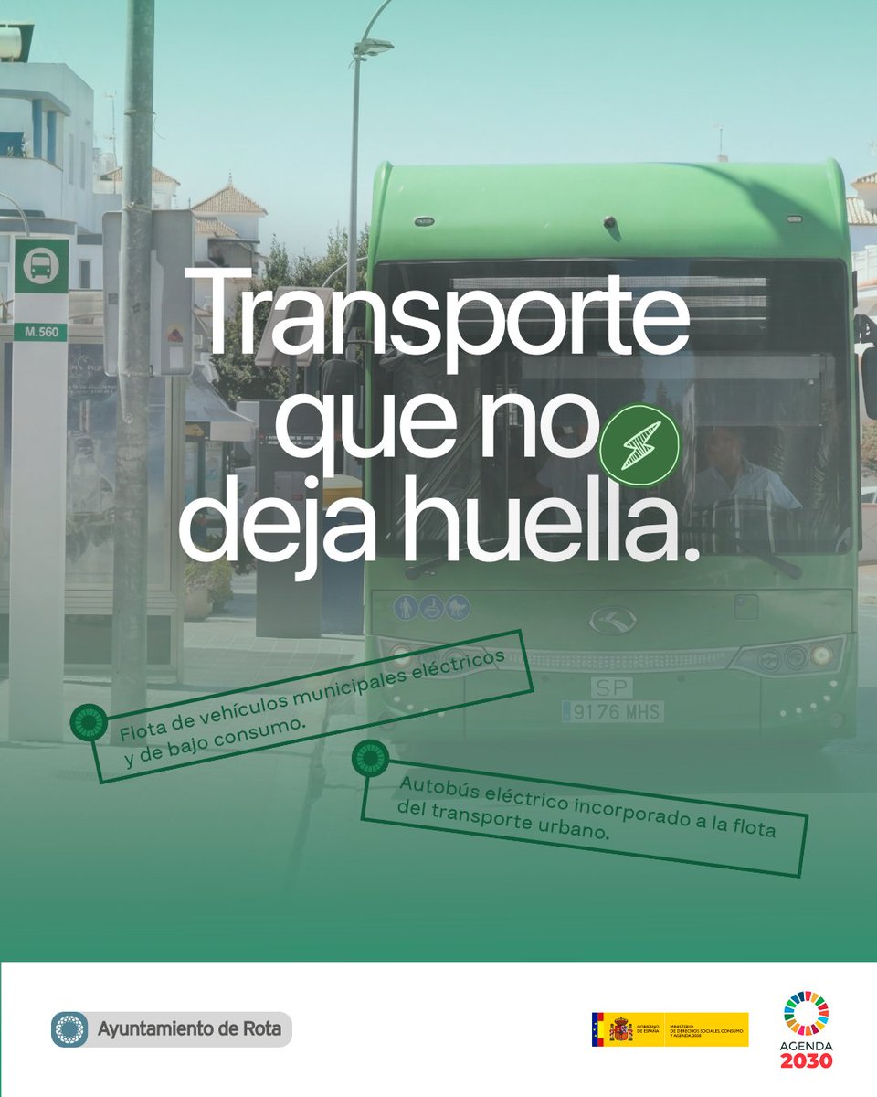 Viva_Rota's tweet photo. Movilidad que no deja huella. 🚌🚌⚡
Con nuevos autobuses eléctricos y flota municipal de bajo consumo, Rota reduce emisiones por un aire limpio. 🌱🌱
🔗🔗 https://t.co/RCAotnF2Sn #ODSRota2030 #Agenda2030 #MovilidadSostenible https://t.co/w6VRfBII8c