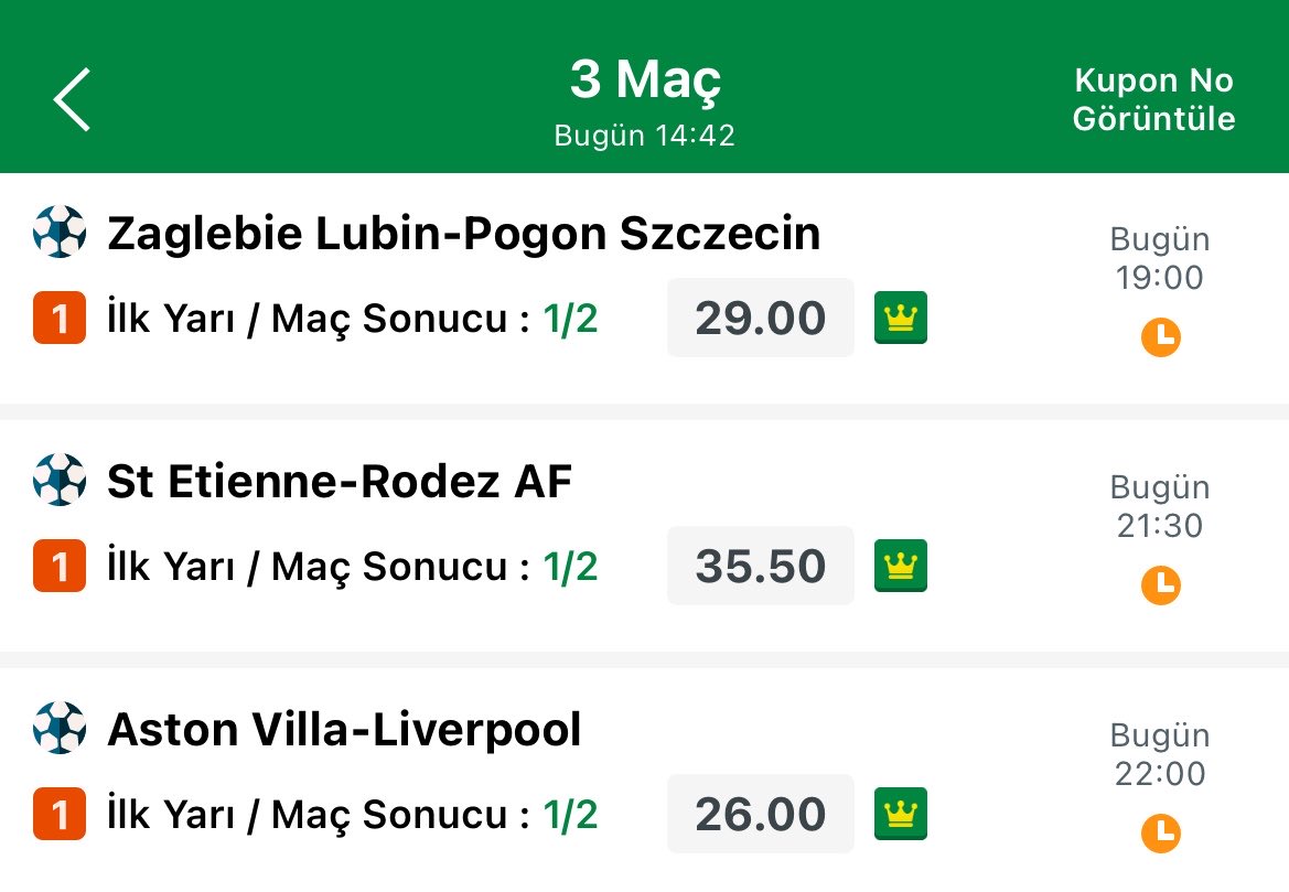 profesortiiips's tweet photo. SİSTEM 2-3  🙋

SİSTEMSİZ DE ALDIM MAXWİNN🔥

DİĞER YÖNLERİYLEDE ALDIM 2/1 3 LÜ

2 Lİ OLARAK 

🏟️St. Etienne - Rodez 
            2/1 
🏟️Zaglebie lubin - Pogon Szczecin 
            1/2 
DİĞER YÖNLERİ İLEDE 2 Lİ ALDIM 

Farklı kombinasyonlarını almak size kalmış boş şans https://t.co/10keL5Z8BC