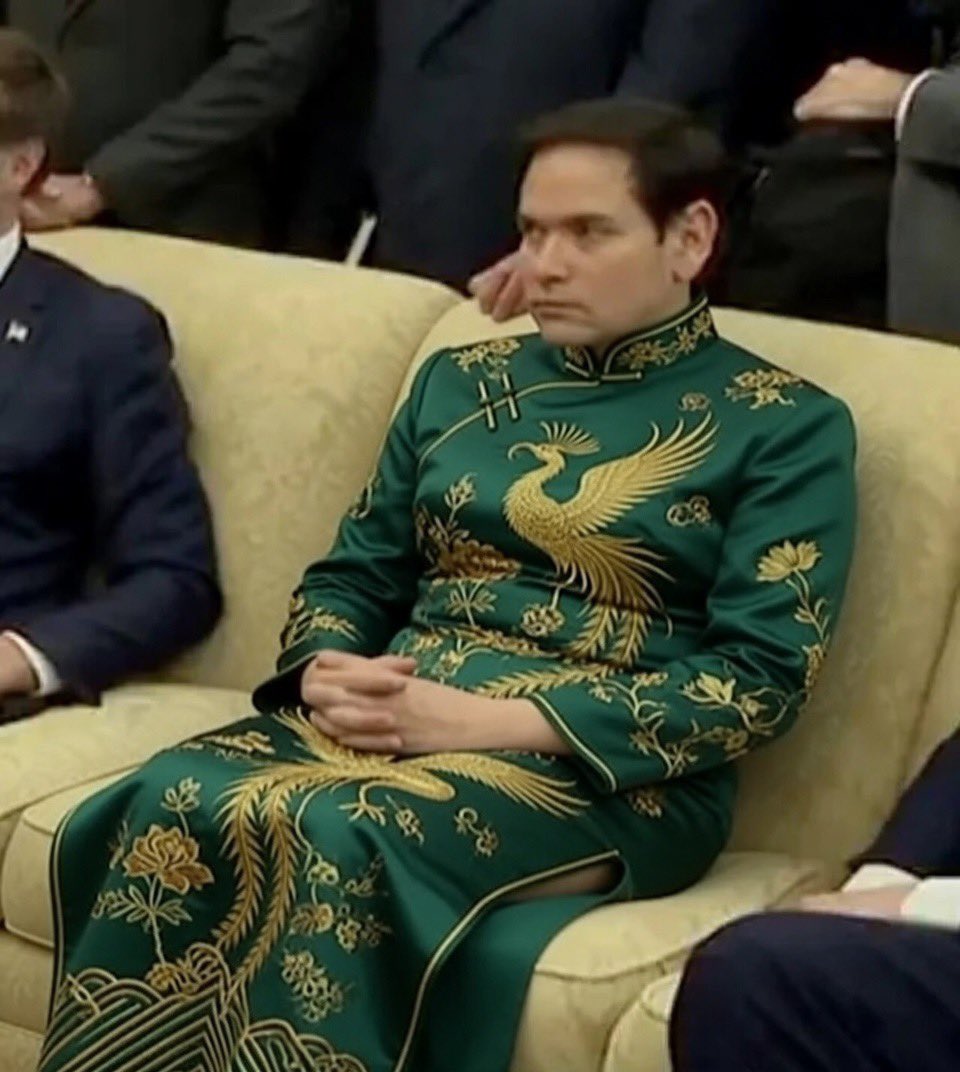 MgtyRovert's tweet photo. @elonmusk Poor Marco looks so sad at the event. Of course it was made with @grok https://t.co/0RtVZ1CFfL