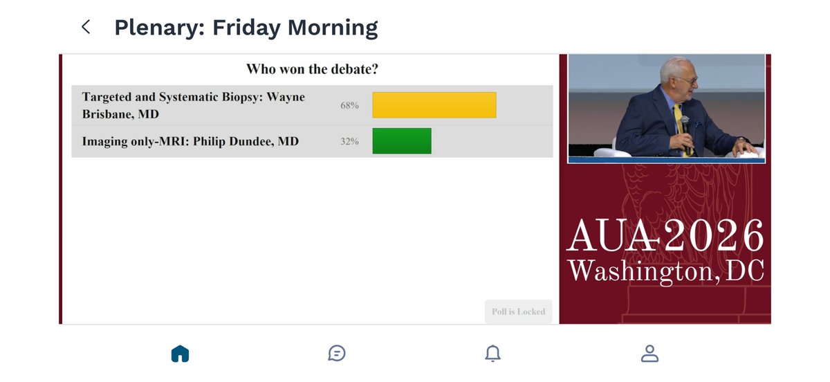 FocalSociety's tweet photo. #AUA2026 and it starts! Are you dreary for it? @AmerUrological What’s the best biopsy approach for patient on AS for prostate cancer? @wayne_brisbane @EmbertonMark Philip Dundee…. @KlotzLaurence look who won. https://t.co/v1V2XsldZ8