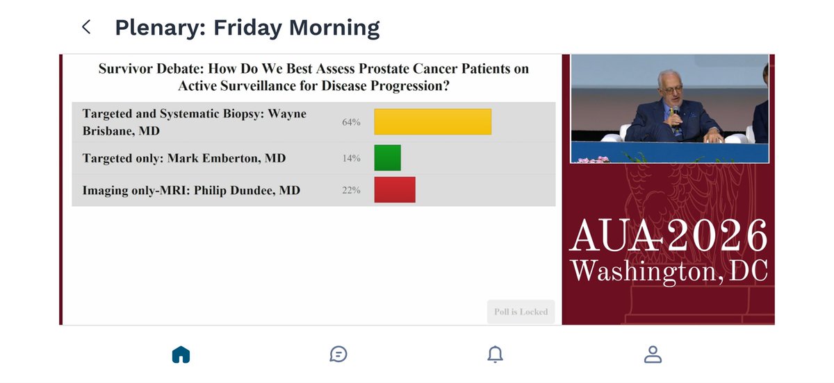 FocalSociety's tweet photo. #AUA2026 and it starts! Are you dreary for it? @AmerUrological What’s the best biopsy approach for patient on AS for prostate cancer? @wayne_brisbane @EmbertonMark Philip Dundee…. @KlotzLaurence look who won. https://t.co/v1V2XsldZ8