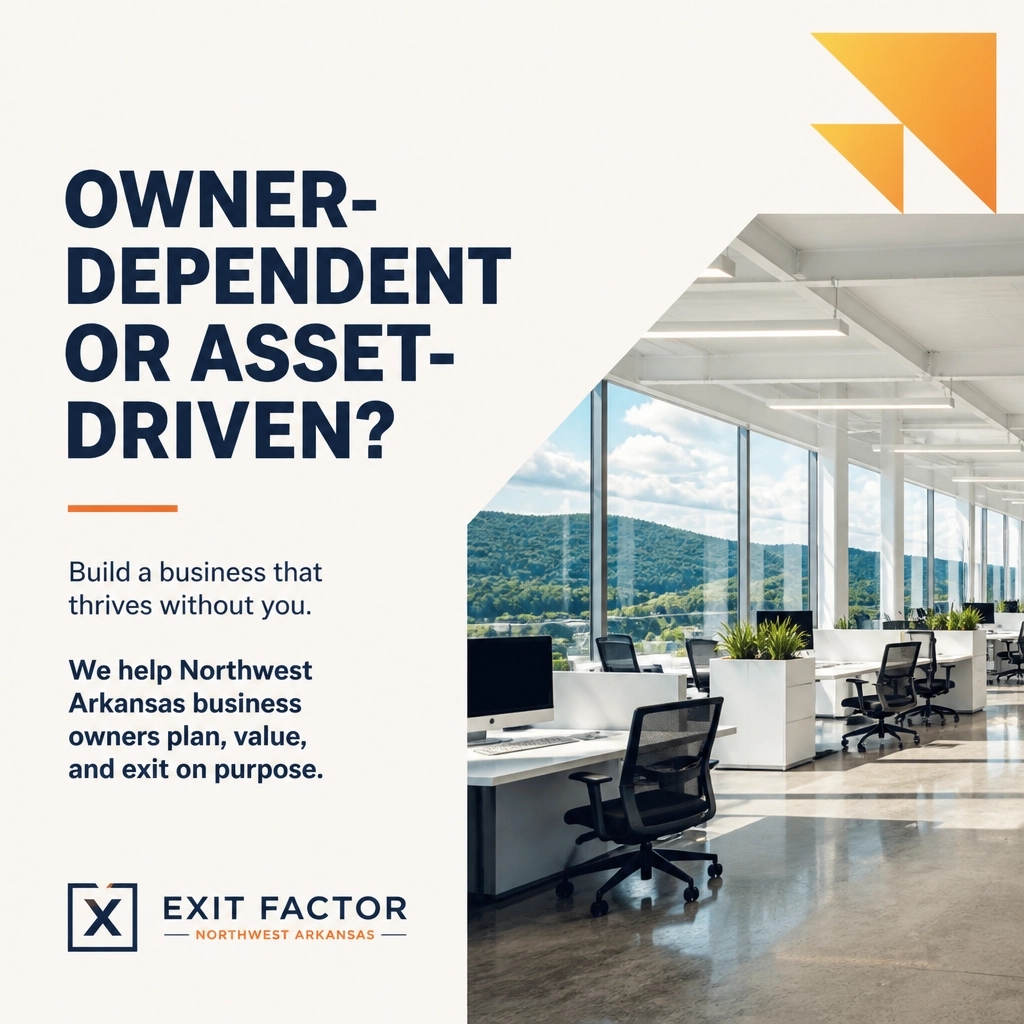 exitfactorofnwa's tweet photo. 1/5 Can't take a 30-day vacation? It's a job. Nobody wants to buy a job. 🧵
2/5 Avoid the 'Rainmaker' trap.
3/5 Build systems (Spokes).
4/5 Document &amp; empower to become redundant.
5/5 Running without you = 3x value!

Assess: https://t.co/VsLhTe3mPf #NWA https://t.co/eOuNQHH3CX