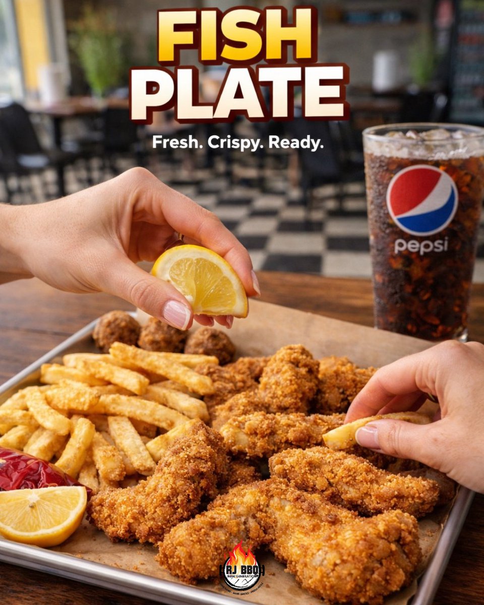 RJBBQTX's tweet photo. Fresh, crispy, and made to hit every time 🔥🐟
Grab your Fish Plate today and taste the crunch.

Order now at https://t.co/fes9XsU9hl https://t.co/OnefSWOwfn