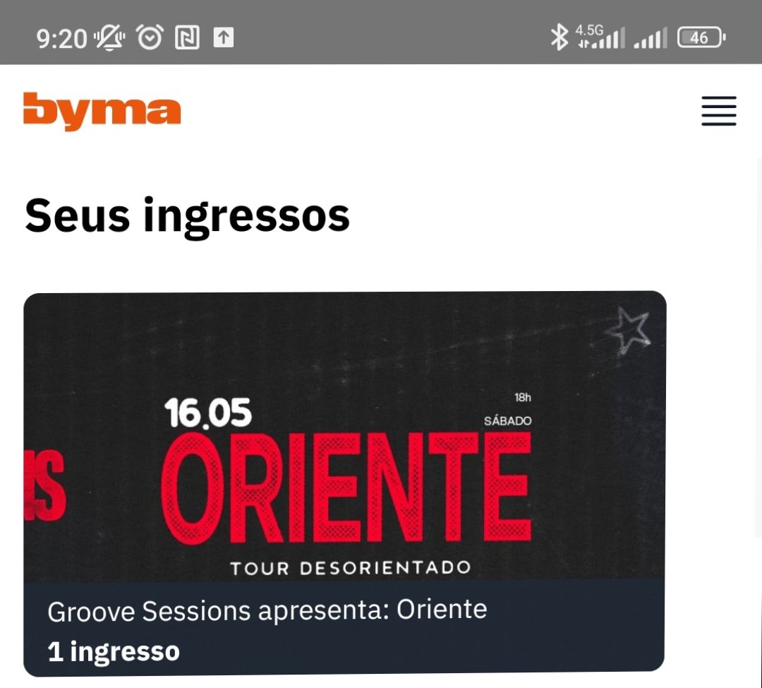 mateus142738's tweet photo. Vendo 1 ingresso, show do oriente no pista202, R$ 60,00 https://t.co/h7u3Z2dolA