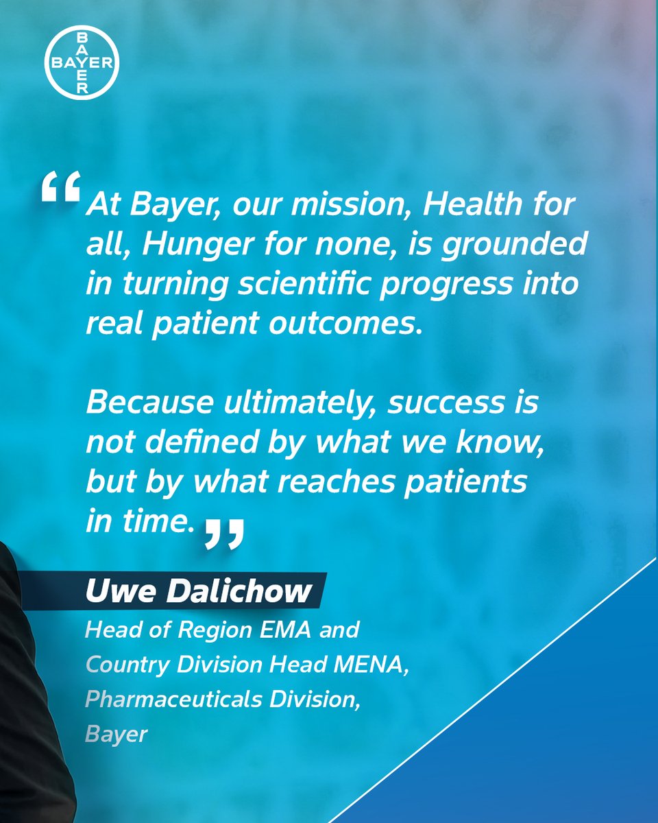 BayerMiddleEast's tweet photo. A major milestone is unfolding in Egypt this week! Uwe Dalichow shares insights on how innovation and patient well-being are redefining the future of oncology. Read the full article on prostate cancer care:
https://t.co/zuOrivYSKN

#Bayer #HealthForAll #HungerForNone https://t.co/PRhcG4MD5g