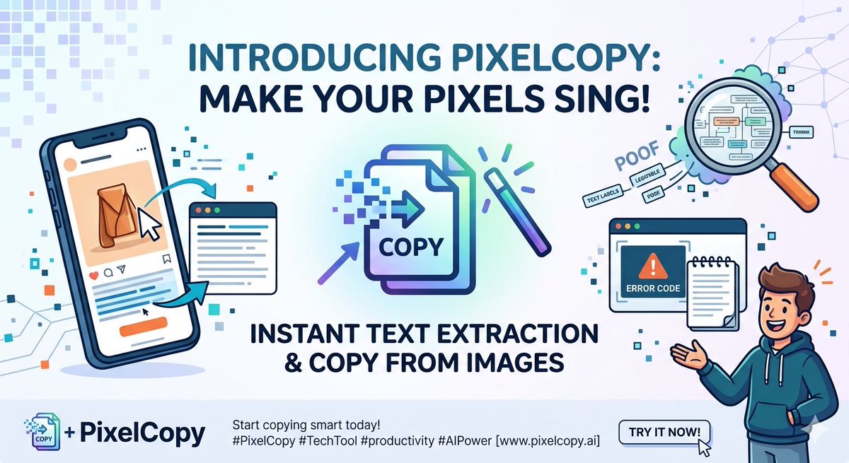 rami_web's tweet photo. I got tired of paying $300+ for ad creatives that looked generic.
So I built PixelCopy.
AI that turns product photos into real ads.
In seconds. Not days.
Built by a founder who got frustrated.
For founders who are frustrated.
https://t.co/V22hZcOTqk

#ecommerce #AItools #ProductMarketing #BuildInPublic #IndieHacker #MarketingTools #AdCreative