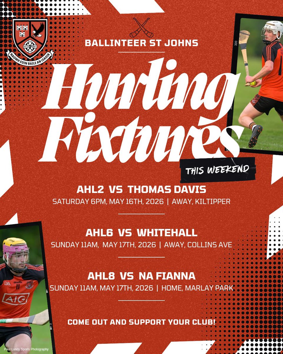 gaabsj's tweet photo. Check out the adult hurling fixtures for this weekend . All support welcome 💪👍 https://t.co/FUK5mcTb2P