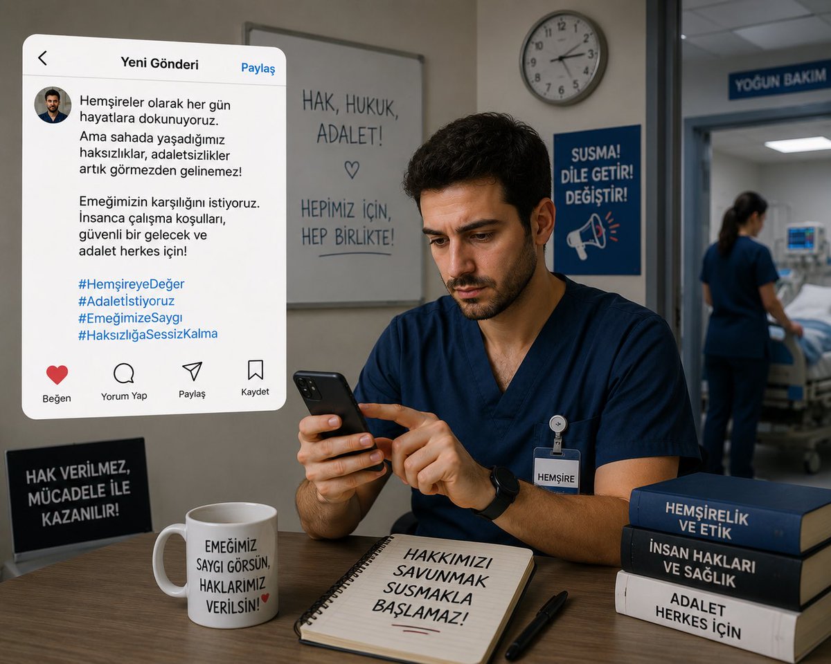 SistolDiyastol's tweet photo. 📢📢Bir HEMŞİRE olarak sahada gördüğüm eksiklikler ,haksızlıkları dille getirmek için Bir seneye yakındır bu hesabı açtım.

📢📢Şimdiye kadar 2.200 gönderi paylaştım , bunların hazırlanması , yazılması her biri 30 dk dediğimizde toplam 66.000 dakika ayırmışım , saat olarak 1.100 saat ediyor , güne çevirince 46 gün yapıyor .!!
 
📢📢Farkında mısınız bir sene 12 ayda ; Bir bucuk  ayımı bu sahada olan adaletsiz isyana ayırmışım .!!!

📢📢Emek var arkadaşlar …!!!
Bu senenin muhasebesi bu …. 
Hemşireler olarak her gün
hayatlara dokunuyoruz.
Ama sahada yaşadığımız
haksızlıklar, adaletsizlikler artık görmezden gelinemez!
Emeğimizin karşılığını istiyoruz.
İnsanca çalışma koşulları, güvenli bir gelecek ve adalet herkes için!
#HemşireyeDeğer
#AdaletIstiyoruz
#EmeğimizeSaygı
#HaksızlığaSessizKalma
#HemşirelerKonuşuyor #hemşirelergünü #hemşire