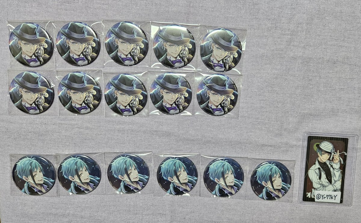 Yr77kY's tweet photo. ツイステ 寮服 缶バッジ 交換 譲渡

《求》ジェイド
《譲》リドル レオナ アズール フロイド セベク

セベクのみ定価+送料にてお譲り◎
郵送のみ
検索からもお気軽にお声掛けください！ https://t.co/UYNvtkkJSY