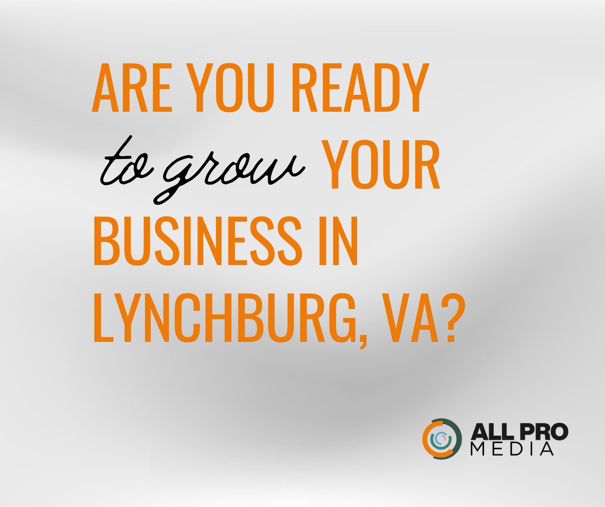 allpromedia's tweet photo. Benefit from a local team that's here to help your business grow! From expert SEO, social media marketing, web design, and more, our team is here for you! Just make one call to transform your business today.

#AllProMedia #LocalMatters #marketing #SEO #LynchburgVA #BurlingtonNC https://t.co/gfCRllie51