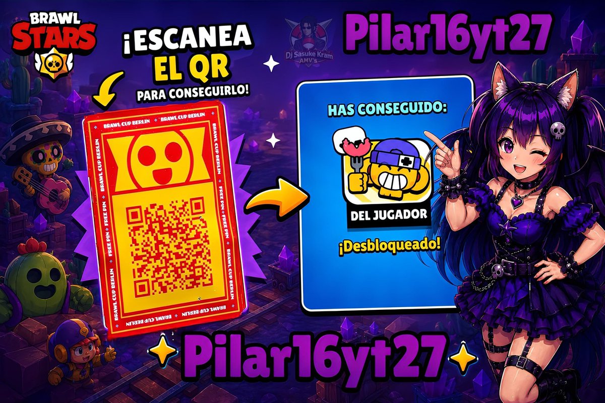 Pilar16Yt27's tweet photo. RECLAMA PIN EXCLUSIVO CHAMPIE SALCHICHA 🥰🥰🥰 #brawlstars https://t.co/lsUcj63bmI