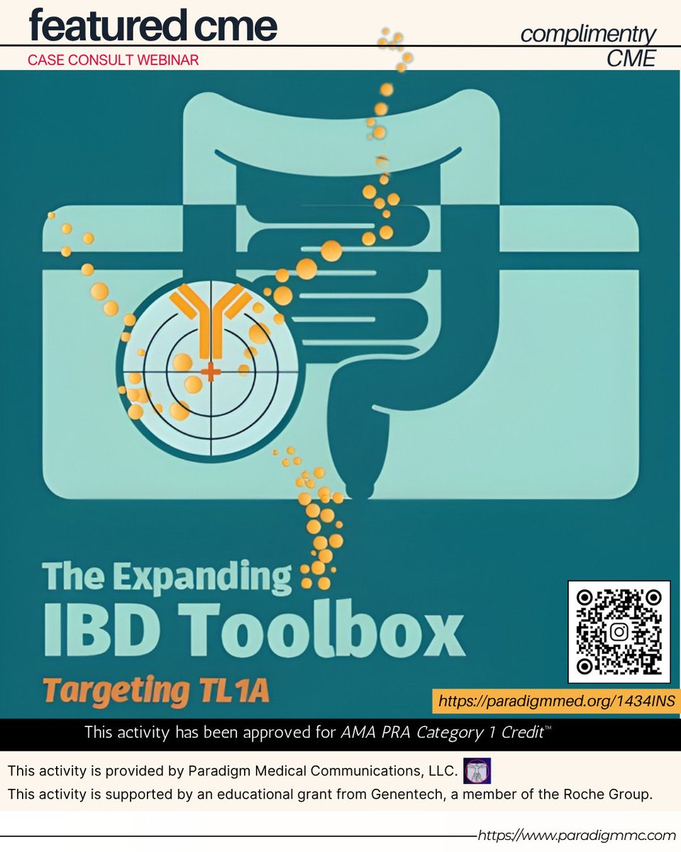 ParadigmMedCom's tweet photo. FEATURED FREE CME! View now! As late-phase trials of anti-TL1A therapies for IBD progress, clinicians need to stay informed on this novel mechanism of action and its potential role in personalized treatment strategies....https://t.co/oE4GahRwVQ https://t.co/cauGn8sXXN