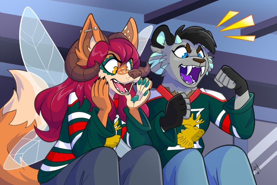 tud_boat's tweet photo. Two friends cheering on their favorite team at a local hockey game. Had a lot of fun capturing the expressions in this! https://t.co/ELwSpemz29