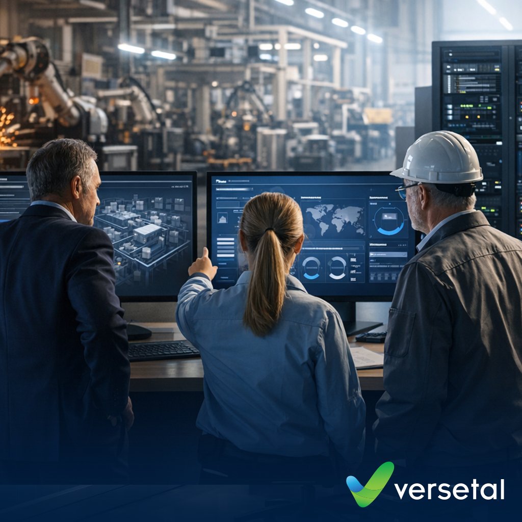 VersetalInsight's tweet photo. A plant disruption does not always begin on the plant floor. It often starts with missed signals across OT, IT, ERP, MES, and vendor access. What is your biggest blind spot heading into summer maintenance planning? #ManufacturingIT #OTSecurity  #ManufacturingOperations https://t.co/dzGN1q5FC4