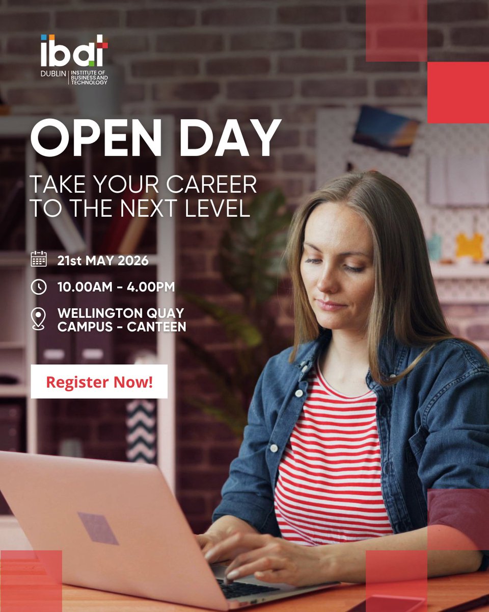 IBATDublin's tweet photo. Your next chapter could start here 📚

Join the HE Open Day at IBAT Dublin and take the opportunity to explore what studying in Higher Education at IBAT is really like.

Meet new people, explore your options, and see what life at IBAT Dublin has to offer. ✨

#IBATDublin https://t.co/vds9uglvo7