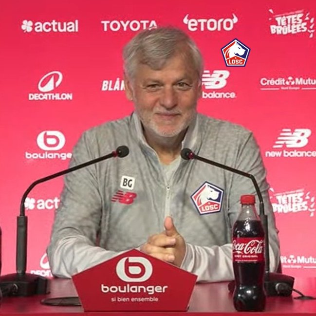 LoscFansOnline's tweet photo. B. GENESIO :Je me suis amusé à reprendre 2 ou 3 commentaires (après Aston Villa) de journalistes qui enterraient notre saison disant : le #LOSC est fini. Je les invite à revoir leurs analyses parce que ds le foot il faut être humble. C'est ds la difficulté qu'on voit les hommes. https://t.co/reUdoefY0k