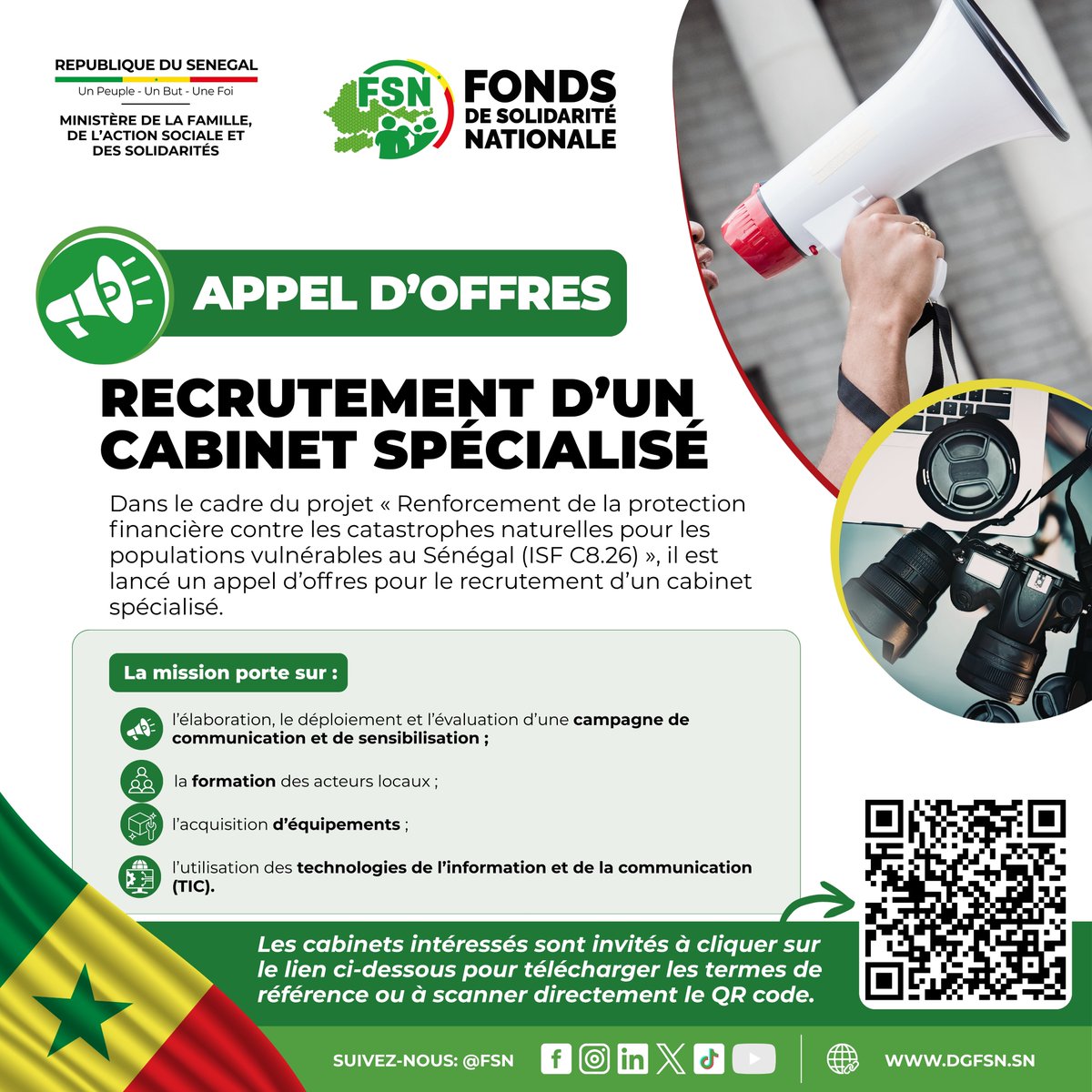SenegalFsn's tweet photo. 📢 𝗔𝗣𝗣𝗘𝗟 𝗗’𝗢𝗙𝗙𝗥𝗘𝗦
📥 Téléchargez les termes de référence ici :
https://t.co/GuA7jVcM8p⁠

#FSN #AppelDOffres #SolidaritéNationale #Sénégal https://t.co/58BDEJ1cJU