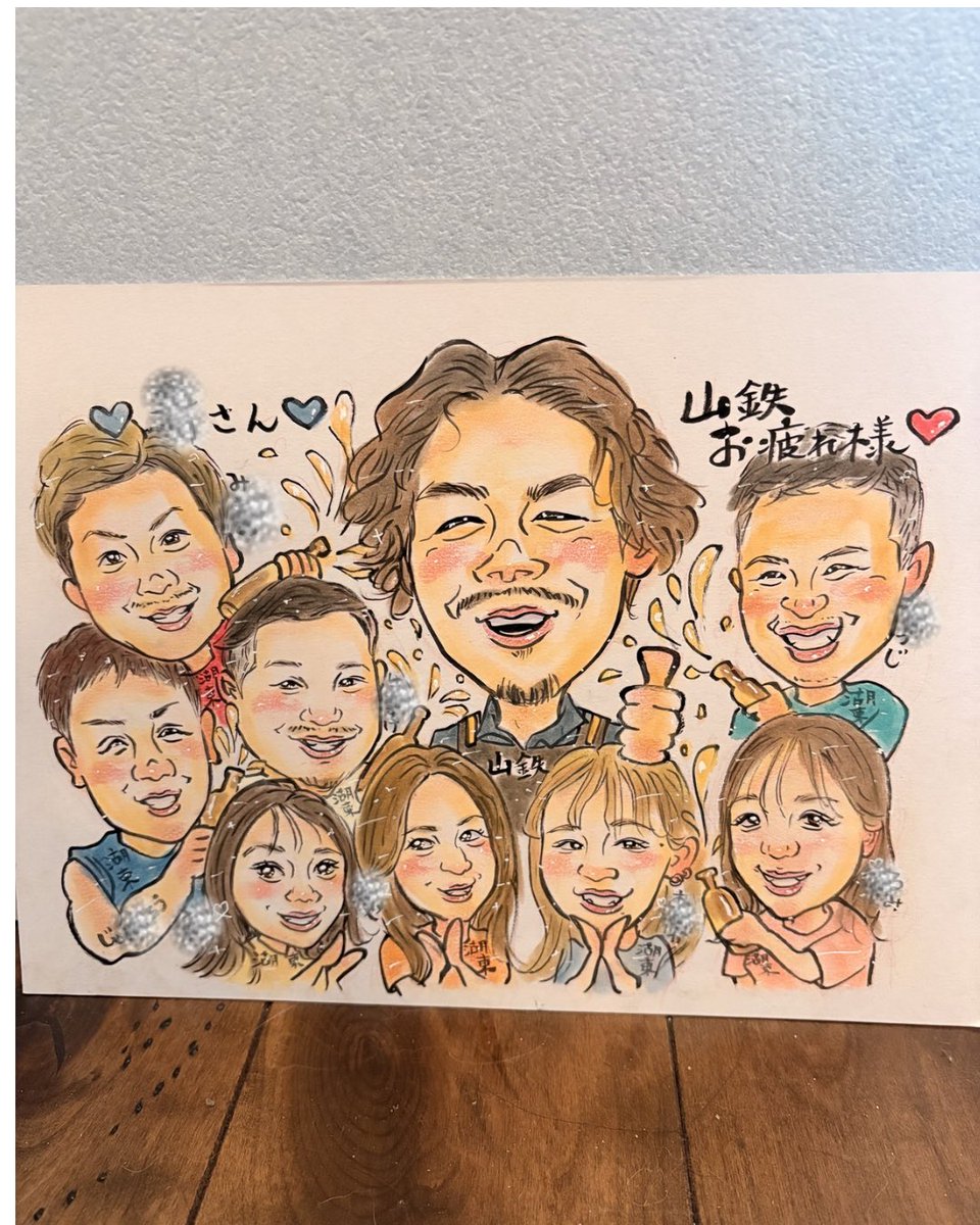 友達の似顔絵 お友達からのご依頼✨☺️最近は仲良しなお友達からのご依頼も増えてい