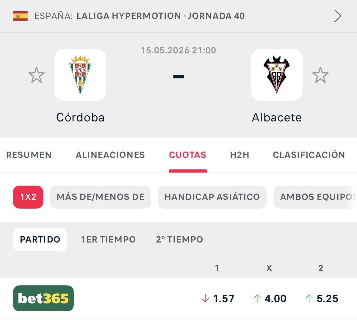 INSItips's tweet photo. 🚨 OTRA OPORTUNIDAD BRUTAL PARA MULTIPLICAR DINERO HOY 💴 

Córdoba @1.60

Hoy el Córdoba tiene una oportunidad bestial de meterse de lleno en la pelea del ascenso 

Llevan 6 victorias seguidas , la semana pasada ya le ganaron al Granada en casa con el Estadio a reventar y hace 2 jornadas le ganaron al Castellón dando la sorpresa de la jornada 

LLEGAN VOLANDO AL PARTIDO
Carracedo y Obolski están on fire y hoy marcarán la diferencia arriba 

Albacete tiene 53 puntos y está en tierra de nadie , nada en juego hoy
Nos encontramos un partido donde un equipo se juega hoy muchísimo y otro no tiene aspiraciones de nada 

¡ Hoy vamos todos con el Córdoba !