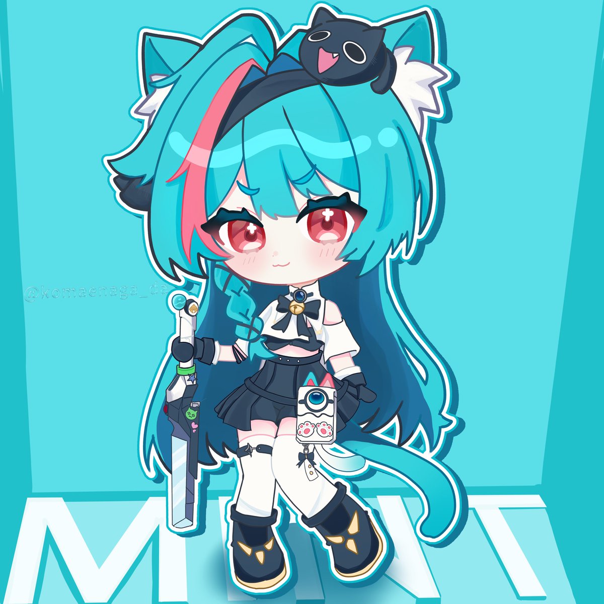 ミント様へ♥2/1 ミントちゃん描きました〜❕🍫🩵 #NTE #NTEネバエバ #ミント