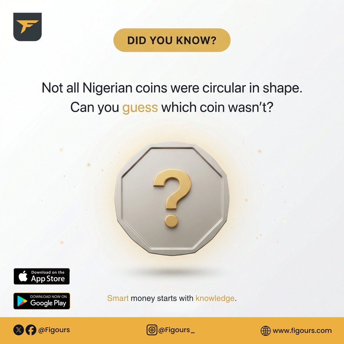 figours's tweet photo. Before digital wallets and instant transfers, there was pocket change and one Nigerian coin that refused to follow the crowd.😏

Bonus points if you actually used this one!😃

Tell us below!👇🏾
 #DownloadFigoursApp #MoneyFact #FinancialLiteracy #GlobalTransactions #DigitalBanking https://t.co/XHQF5Z3g3E