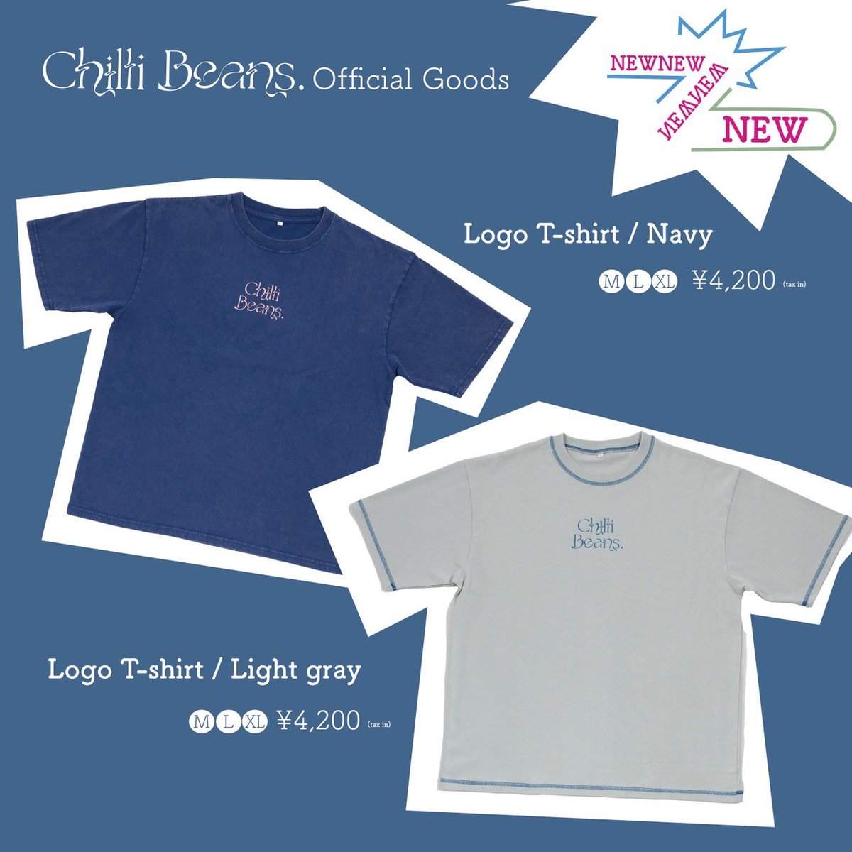 METROCK Chilli Beans.直筆サイン入りTシャツ Chilli Beans. Official New Goods🥣 ▪︎ Logo T-shirt / Navy ¥4,200