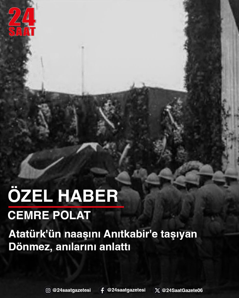 24SaatGazete06's tweet photo. ÖZEL HABER | Cemre Polat

Atatürk'ün naaşını Anıtkabir'e taşıyan Dönmez, anılarını anlattı

https://t.co/MvNNGtnWkd

#Atatürk #Anıtkabir #Cumhuriyet #Ankara 

@Cemre_Polatt https://t.co/E8vwnirv7F