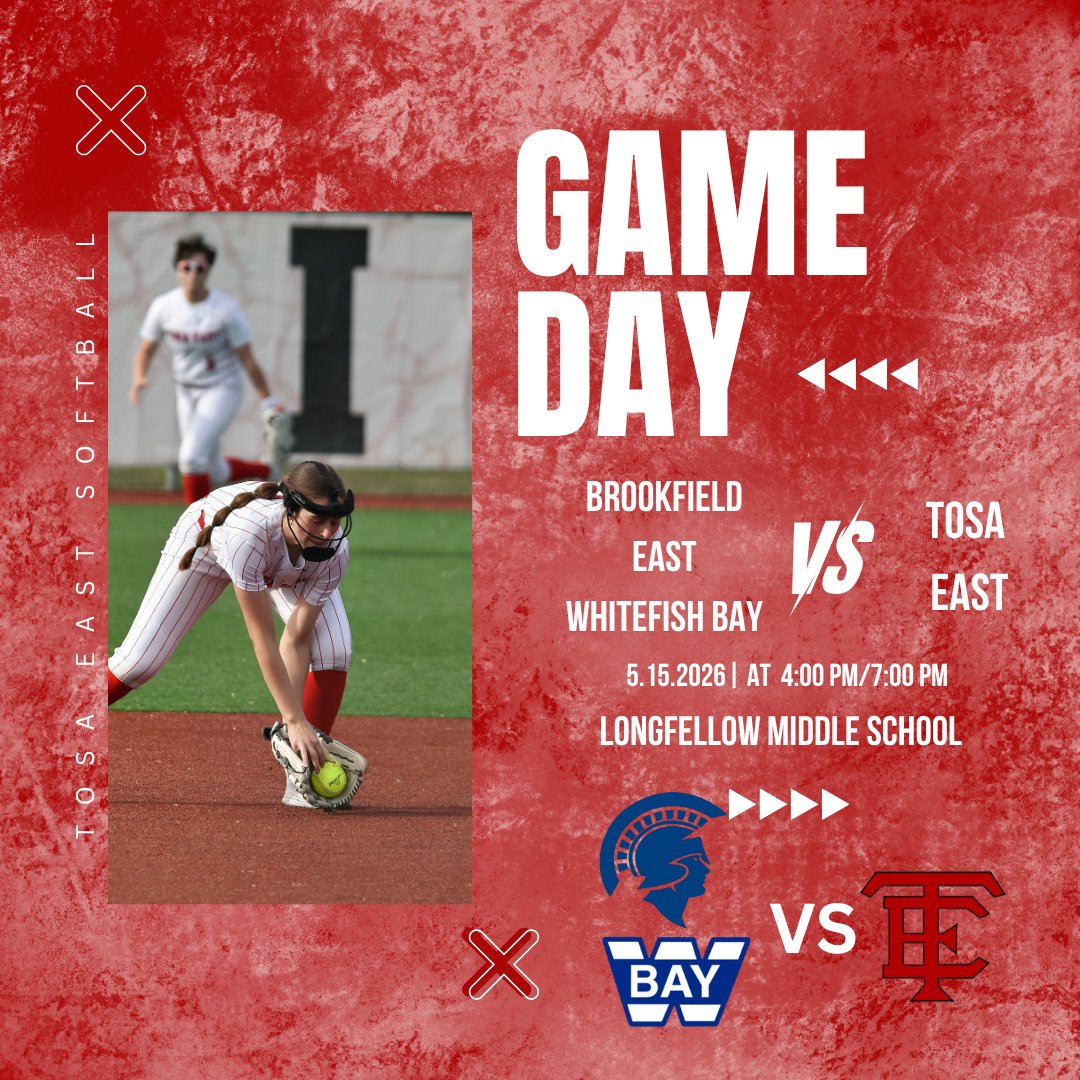 tehssoftball's tweet photo. ITS GAME DAY! Join us as we celebrate our seniors on Senior Night!
#RedRaiderNation 🔴
🆚 Brookfield East/Whitefish Bay 
⏰ 4:30pm/7:00pm
🏟️ Longfellow Middle School https://t.co/V1l09Jbbku