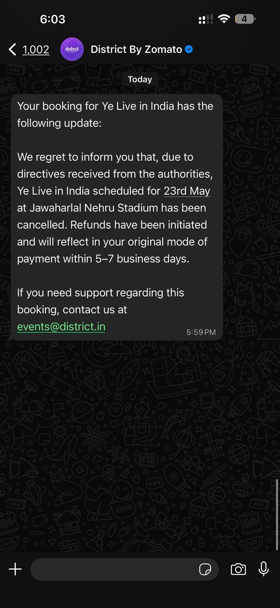 StraightOutaGym's tweet photo. @kanyewest Delhi officially cancelled https://t.co/YhsBY75SQG