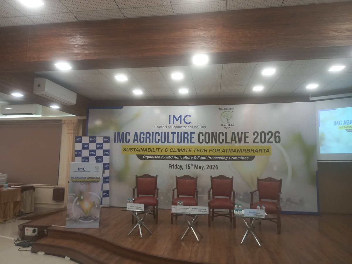 Tushar54133's tweet photo. Attended the Imc Agricultureconclave2026  Sustainability and climate tech for Atmanirbharata.#IMCAgriculturalconvlave #SustainabilityandclimatetechforAtmanirbharta #Bloomfieldagro https://t.co/beTOSR4N1Z