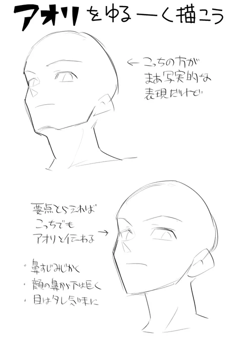アオリ顔苦手民〜! もっとゆるく描こうぜ!! 