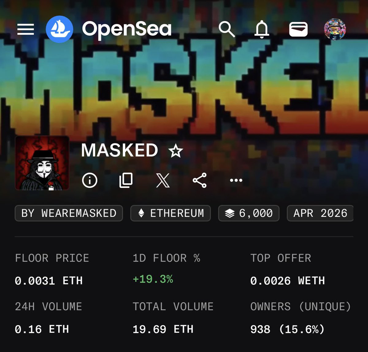 _MASKED_NFT_'s tweet photo. gMasked! 🌅

It’s looking like a good day to get MASKED, no? As a reminder, thanks to our friends at @cc0_mon - buy 3 masks until Sunday for a free CC0mon airdrop. Buy more = get more. We’re running the same offer in reverse too; stack CC0mon’s, get masks. 

Collaboration ftw 🫶 https://t.co/bTWokNQQMB