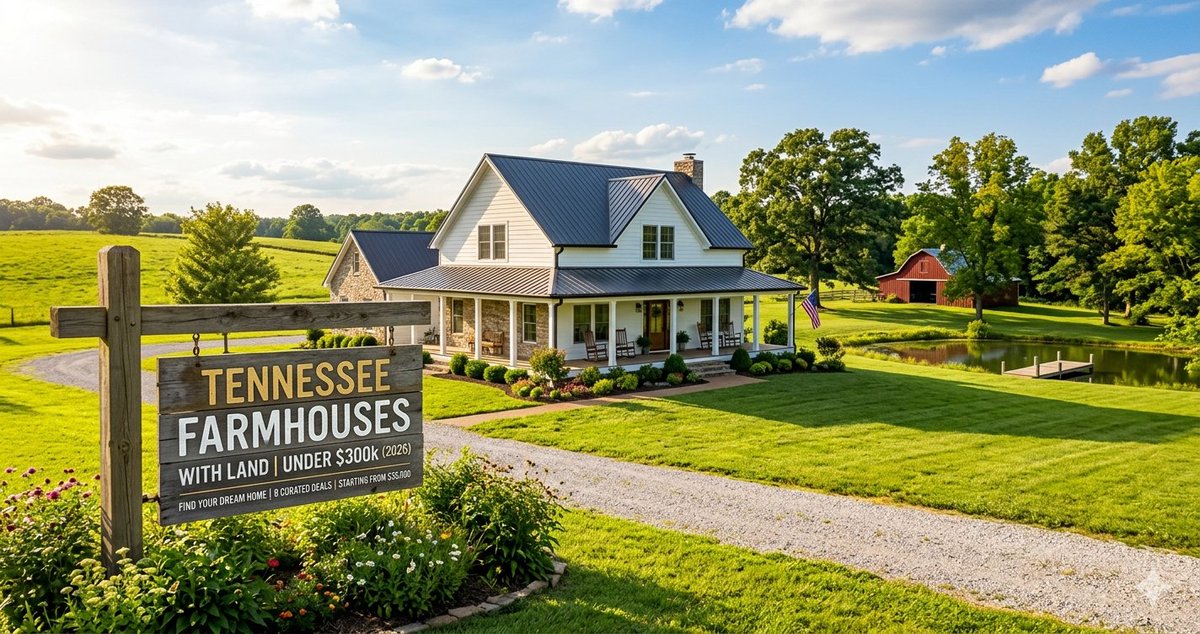 NESTVIEWX's tweet photo. Think the Tennessee land dream is dead? Not even close. 🏠🌾
We found 8 incredible farmhouses with land under $300k (starting at just $35k!) available right now in 2026.
Full guide + Zillow links: 👇https://t.co/hAp9eHzCgM
#TennesseeRealEstate #Homestead #MarketUpdate https://t.co/OFlgVgGoJx