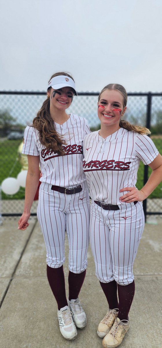 CheektowagaCSD's tweet photo. Senior Night recognition for Ava and Aubrey! Both seniors were honored for their dedication and leadership in the Varsity Softball program. In the team’s 15-5 win over Pioneer, Aubrey also recorded her 100th varsity hit and 16 strikeouts. Congrats! https://t.co/VRL3tLNHYs
