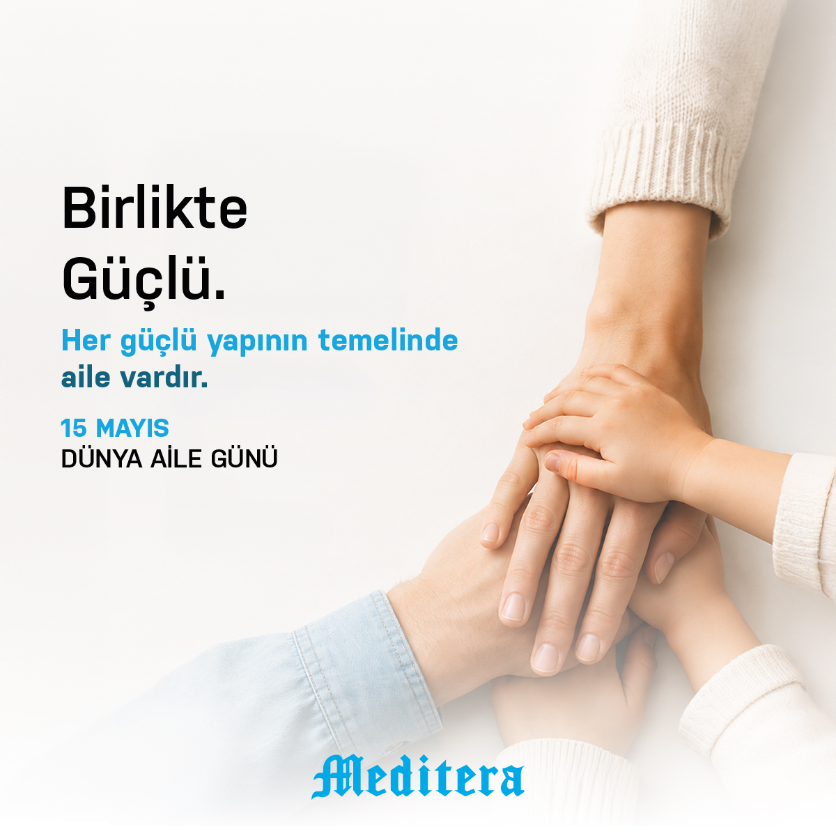 MediteraHealth's tweet photo. Aile, sevgiyle büyüyen ve bağlılıkla güçlenen en değerli yapıdır. Birbirine destek olmak, birlikte büyümek ve aynı yolda ilerlemek demektir.
Bu güçlü bağların hayatımıza kattığı değeri her gün hissediyoruz.
Dünya Aile Günü kutlu olsun. 💙 https://t.co/Sb0tTkt6CG