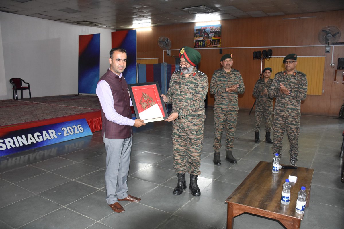 NCCGPHQSRINAGAR's tweet photo. As part of SNIC Srinagar activities, a Quiz Competition was organised today to sharpen and exercise the minds of NCC cadets. A highly enriching guest lecture was also delivered by Dr Altaf Hussain Para, Associate Professor, GDC Pattan, on the rich History, Culture, Art & Traditions of J&K, inspiring cadets with deeper insights into the heritage of the region. 🇮🇳✨

#SNIC2026 #NCC #Srinagar #JKCulture #UnityInDiversity
@CM_JnK @ddprsrinagar @OfficeOfLGJandK @sakinaitoo @dgyssjk @Hr_Educationjk @PRODefSrinagar @ChinarcorpsIA @NorthernComd_IA @nccner @adgpi @NCCDteJKL @NCCPOWEROFYOUTH @HQ_DG_NCC @ani_digital @ANI @DivComKash