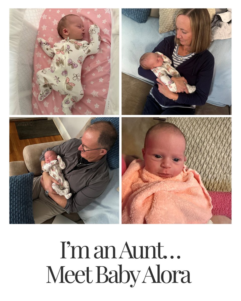 RachelStrella's tweet photo. Congratulations to my younger brother and his wife on the birth of their first child: sweet Alora, born April 24. She is peaceful, easygoing, and already so loved. I’m grateful for this new role as Aunt Rachel and can’t wait to watch this precious little girl grow. https://t.co/Rij4JDxFMW