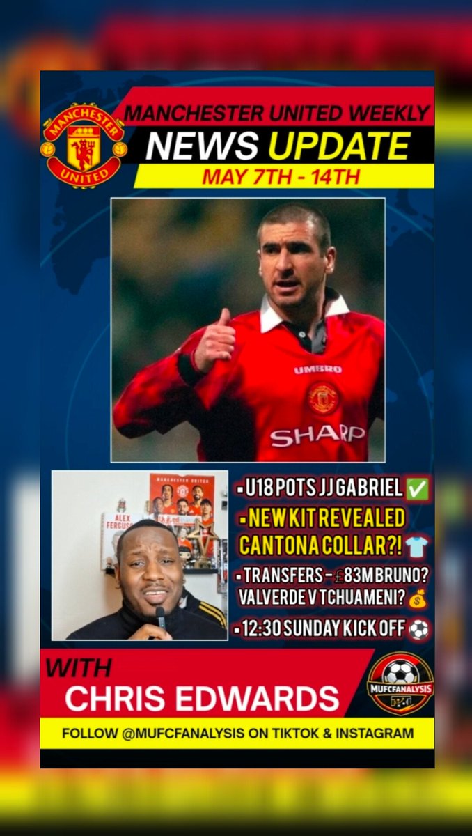 mufcfanalysis's tweet photo. @SkySportsPL https://t.co/JmM0pghF00
Click link for full news update inc thoughts on our new "Cantona Collar" kit 🗞 https://t.co/VBc7FCJUBa