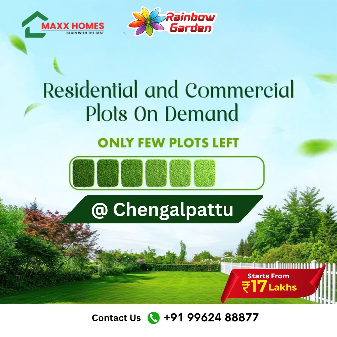 MaxxHomes's tweet photo. 🏡✨MAXX HOMES ✨🏡
🌈BEGIN WITH THE BEST 🌈
📍Rainbow Garden – Chengalpattu
🏠Residential &amp; Commercial Plots On Demand
💥ONLY FEW PLOTS LEFT! 
🌟Build Your Future with MAXX HOMES 🌟
📞Contact Us Now:
📲+91 99624 88877
🏡Don’t Miss the Opportunity to Own Your Perfect Plot! https://t.co/e6r5LBRqw3