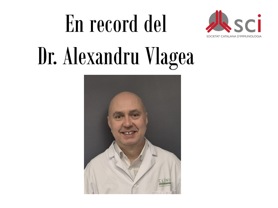 SCImmunologia's tweet photo. La Societat Catalana d’Immunologia lamenta profundament la mort del Dr. Alexandru Vlagea, company i amic molt estimat, referent en l’àmbit de les immunodeficiències i exemple de compromís humà i professional.

La SCI el recorda amb gratitud i afecte:
https://t.co/brNBnU9ltn https://t.co/0Zhj6OQiJj